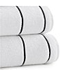 Color:White/Black - Image 3 - Newbury Collection Embroidered Bath Towel