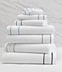 Kassatex Newbury Collection Embroidered Bath Towel, Color:White/Black - Image 4