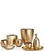 Color:Gold - Image 2 - Nile Hammered Brass Wastebasket