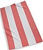 Color:Coral - Image 1 - Outdoor Collection Block Stripe Cotton Beach Towel