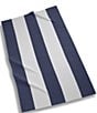 Color:Indigo - Image 1 - Outdoor Collection Block Stripe Cotton Beach Towel
