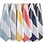 Color:Indigo - Image 2 - Outdoor Collection Block Stripe Cotton Beach Towel