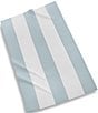 Color:Seaglass - Image 1 - Outdoor Collection Block Stripe Cotton Beach Towel