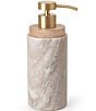 Color:Brown - Image 1 - San Marino Marble & Mango Wood Lotion/Soap Dispenser