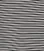 Color:Black/White Stripe - Image 3 - Kate Landry Black and White Striped V-Neck Short Dolman Sleeve Knit Lounge Dress