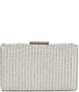 Color:Silver - Image 1 - Chainstone Minaudiere Clutch