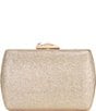 Color:Gold - Image 2 - Pleated Lurex Tweed Minaudiere Clutch