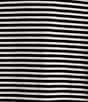 Color:Black/White Stripe - Image 3 - Kate Landry Plus Size Black and White Stripe Short Dolman Sleeve Midi Lounge Dress