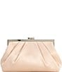 Color:Champagne - Image 2 - Satin Pouch Frame Clutch