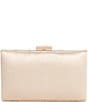 Color:Champagne - Image 2 - Satin Woven Front Minaudiere Clutch