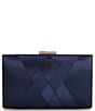 Landry Satin Woven Front Minaudiere Clutch Bag - Image 1