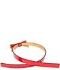 Color:Engine Red - Image 2 - .75#double; Leather Bow Belt