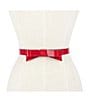 Color:Engine Red - Image 4 - .75#double; Leather Bow Belt