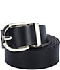 Color:Black/Gold - Image 3 - .98 Reversible Leather Belt