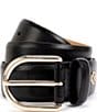 Color:Black - Image 1 - 1.37#double; Feather Edge Leather Belt