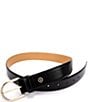 Color:Black - Image 2 - 1.37#double; Feather Edge Leather Belt