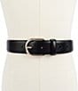 Color:Black - Image 4 - 1.37#double; Feather Edge Leather Belt