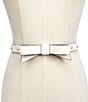 Color:Cream - Image 4 - Kate Spade New York 19mm Pearl Studded Bow Belt