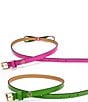 kate spade new york 2-for-1 Leather Belt Set, Color:Rhodedendron/Kate Spade Green - Image 2