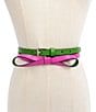 kate spade new york 2-for-1 Leather Belt Set, Color:Rhodedendron/Kate Spade Green - Image 4