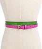 kate spade new york 2-for-1 Leather Belt Set, Color:Rhodedendron/Kate Spade Green - Image 5