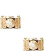 Color:Gold - Image 1 - Away We Go Camera Stud Earrings