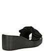 Color:Black - Image 2 - Bikini Bow Detail Platform Wedge Sandals