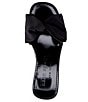 Color:Black - Image 5 - Bikini Bow Detail Platform Wedge Sandals