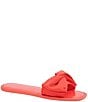 Color:Ponderosa Red - Image 1 - Bikini Fabric Bow Slide Sandals