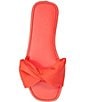 Color:Ponderosa Red - Image 5 - Bikini Fabric Bow Slide Sandals