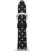 Color:Black and White - Image 1 - Black and White Dot Leather 38/40 mm Apple Watch® Strap
