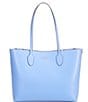 kate spade new york Bleecker Autumn Paisley Pop Printed Crossgrain Leather Large Tote Bag, Color:Genie Blue Multi - Image 1