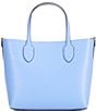 kate spade new york Bleecker Autumn Paisley Pop Printed Crossgrain Leather Medium Crossbody Tote Bag, Color:Genie Blue Multi - Image 2