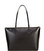 Color:Black - Image 2 - Bleecker Large Zip Top Tote Bag