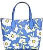 Color:Fluorite Multi - Image 1 - Bleecker Sunshine Floral Printed PVC Tote Bag