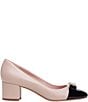 Color:Pale Vellum/Black - Image 2 - Bowdie Leather Dress Pumps