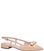 Color:Beach Sand - Image 1 - Bowdie Patent Leather Slingback Flats