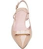 Color:Beach Sand - Image 4 - Bowdie Patent Leather Slingback Flats