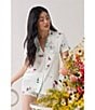 kate spade new york Celebration Printed Knit Shorty Bridal Pajama Set, Color:White Novel - Image 5