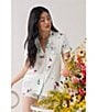 Color:White Novel - Image 5 - Celebration Printed Knit Shorty Bridal Pajama Set