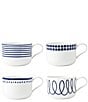Color:White - Image 1 - Charlotte Street Assorted set of 4 Mugs