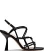 Color:Black - Image 2 - Coco Leather Knotted Dress Sandals