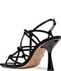 Color:Black - Image 3 - Coco Leather Knotted Dress Sandals