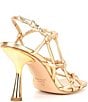 Color:Metallic Light Gold - Image 2 - Coco Leather Knotted Dress Sandals