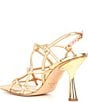 Color:Metallic Light Gold - Image 3 - Coco Leather Knotted Dress Sandals