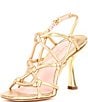 Color:Metallic Light Gold - Image 4 - Coco Leather Knotted Dress Sandals