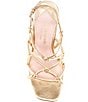 Color:Metallic Light Gold - Image 5 - Coco Leather Knotted Dress Sandals