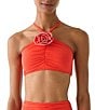 kate spade new york Contrast Rosette Solid High Neck Bra Swim Top - Image 5