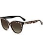 Color:Black Leopard - Image 1 - Daesha Leopard Butterfly Sunglasses