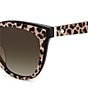 Color:Black Leopard - Image 2 - Women's Daesha Leopard Butterfly Sunglasses